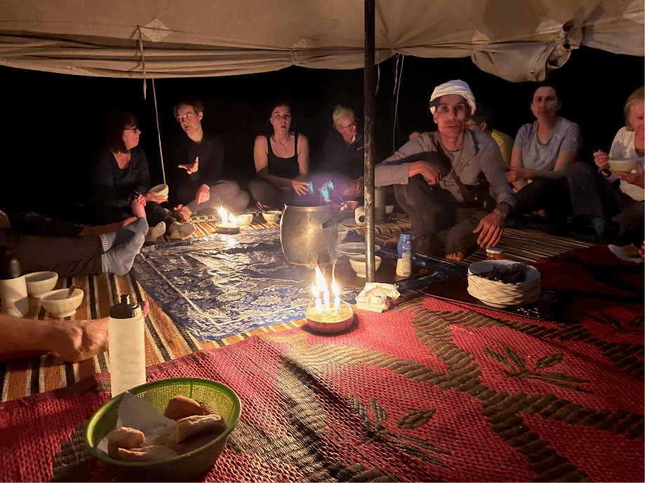 Dinner on the Sahara trek